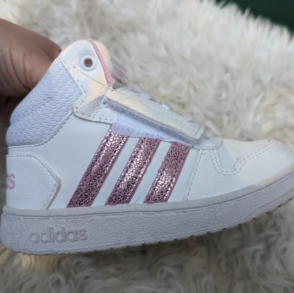 adidas | Shoes | Baby Girls Adidas Velcro Pink Sneakers Size 95 | Poshmark